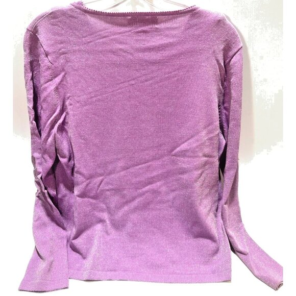 Dressbarn Open-Front Floral Purple Cardigan W/ Tank Size L/XL - Picture 2 of 4